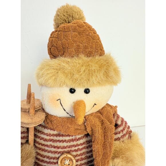 Christmas Snowmen Skiing SkiThemed Plush Decoration Good - Picture 12 of 12